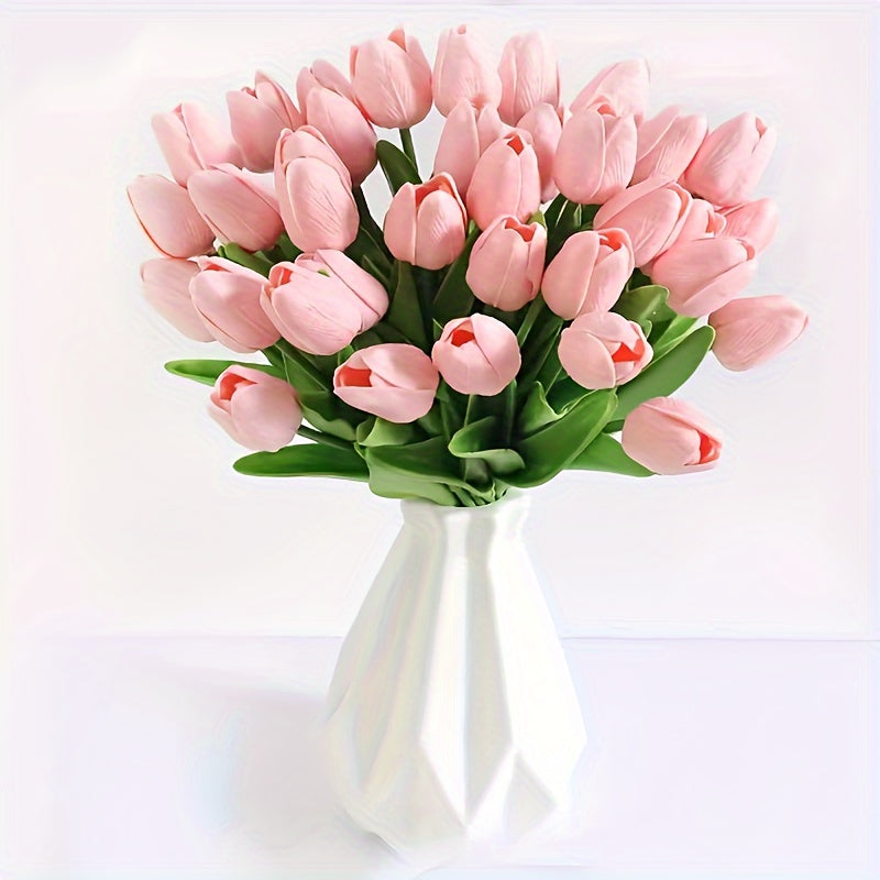 Set van 15 Realistische Kunsttulpen – Perfect voor Bruiloften, Feesten en Woondecoratie