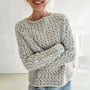 Gebreide sweater met ronde hals voor dames