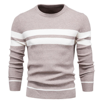 Casual Gestreepte Trui Voor Mannen Met Regular Fit — afbeelding 1