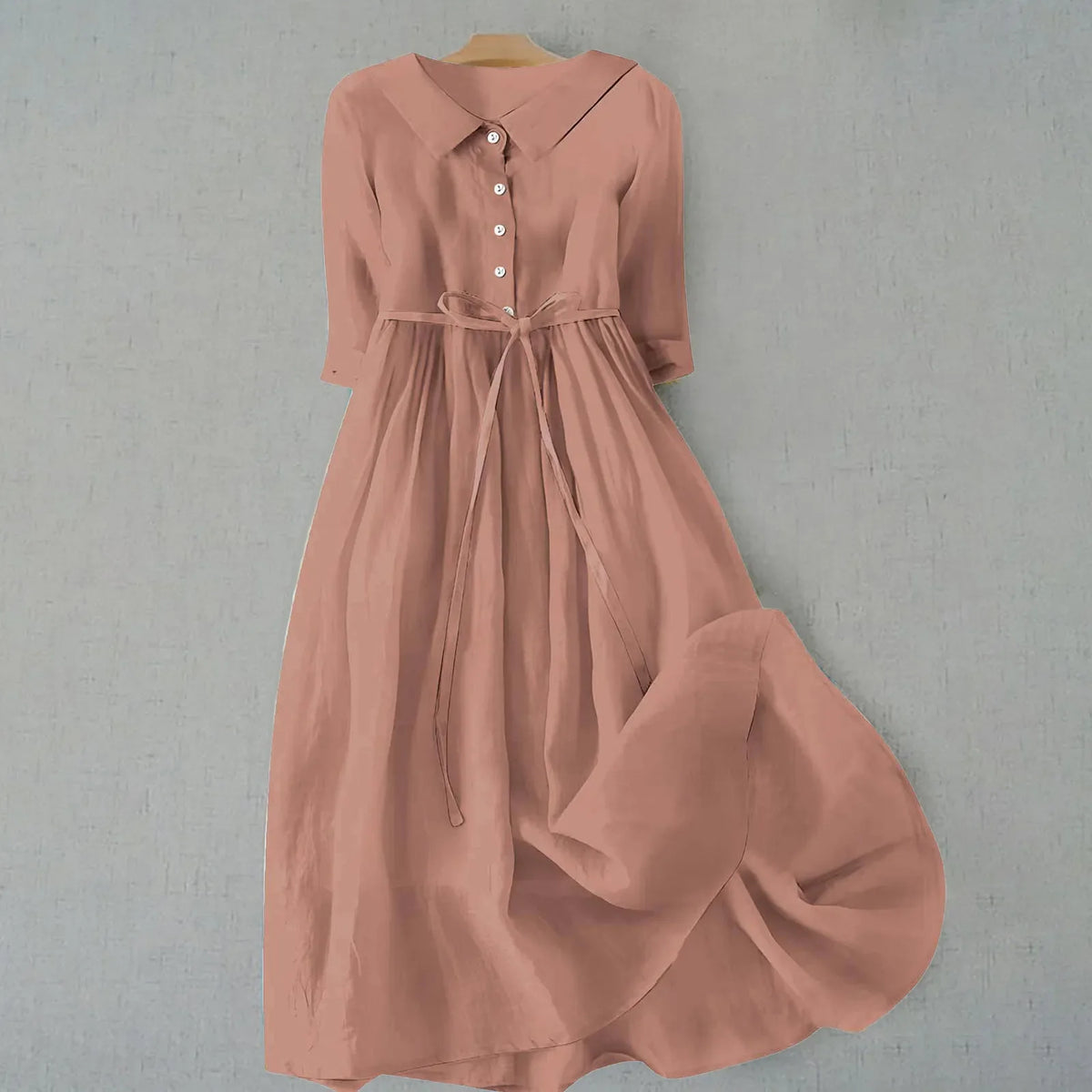 Abigail midijurk met kraag en knoopsluiting voor dames