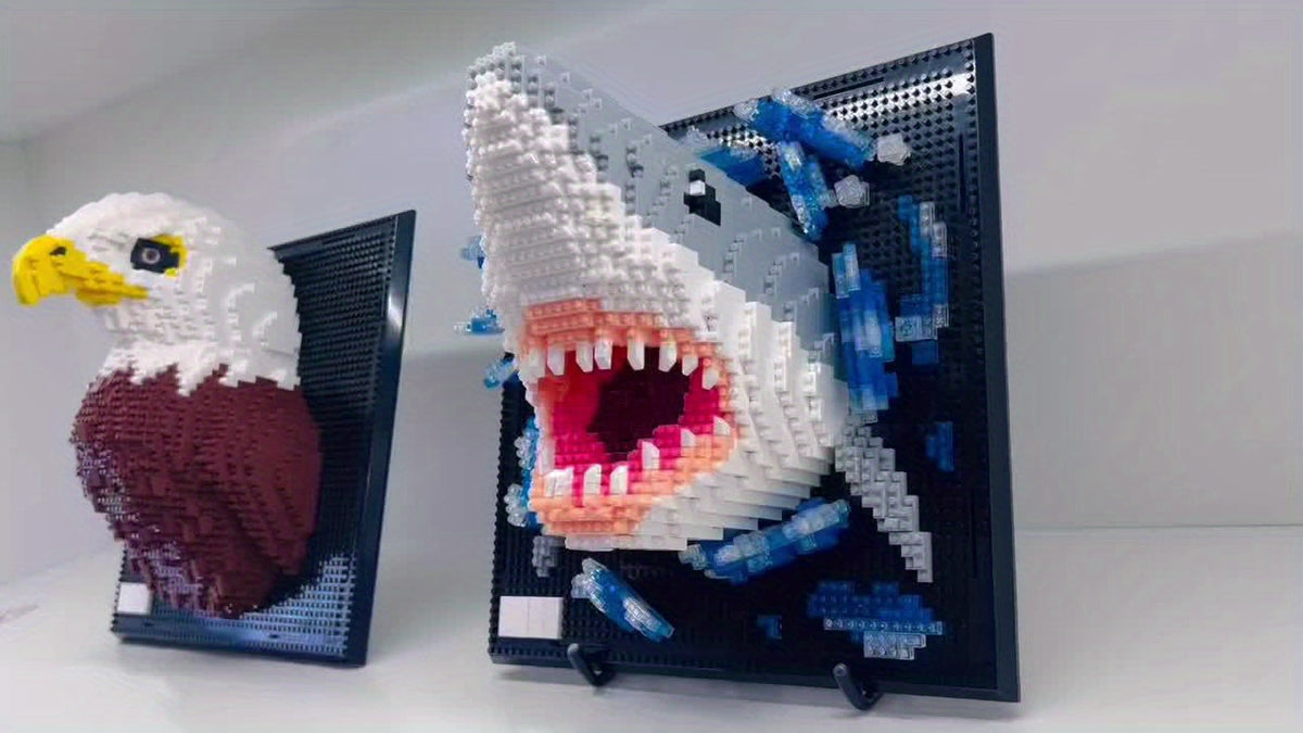 Creatieve 3D-Bouwblokken – Collectie Haai en Adelaar