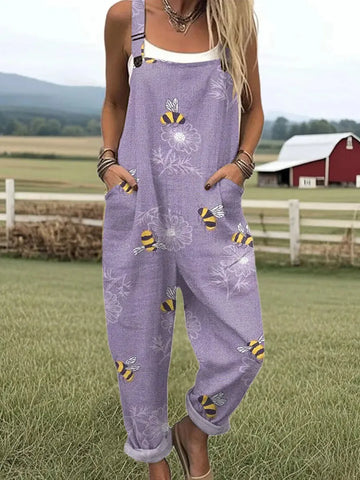 Alana mouwloze jumpsuit met wijde pijpen voor dames