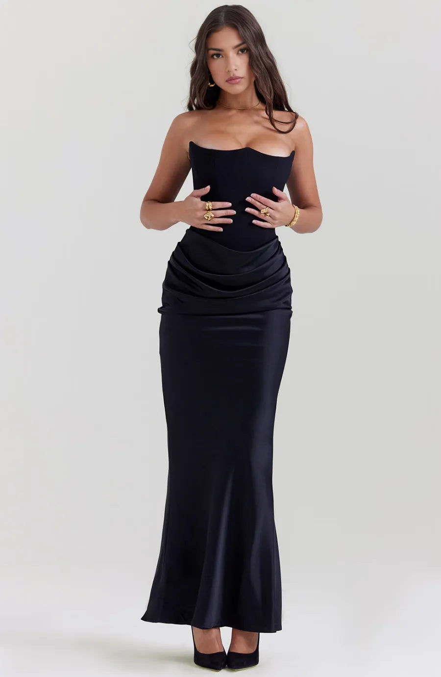 Aletheia strapless maxijurk voor dames