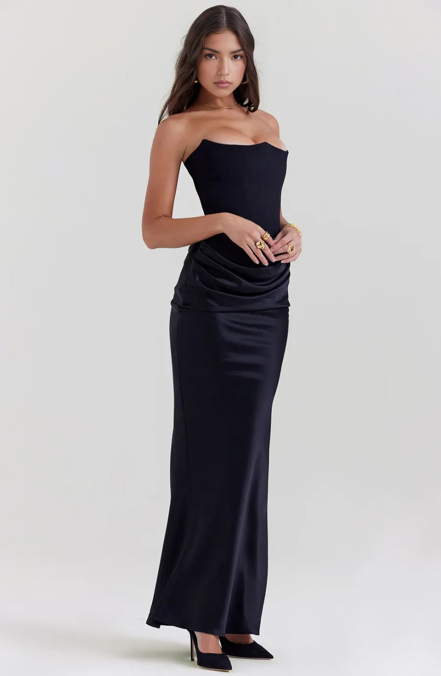 Aletheia strapless maxijurk voor dames