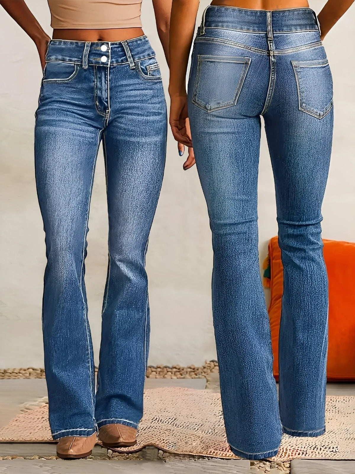 Alice flared damesjeans met hoge taille