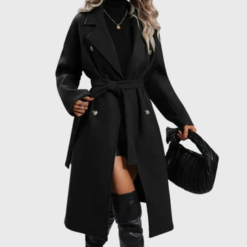 Alice lange trenchcoat voor dames met dubbele knoopsluiting en ceintuur