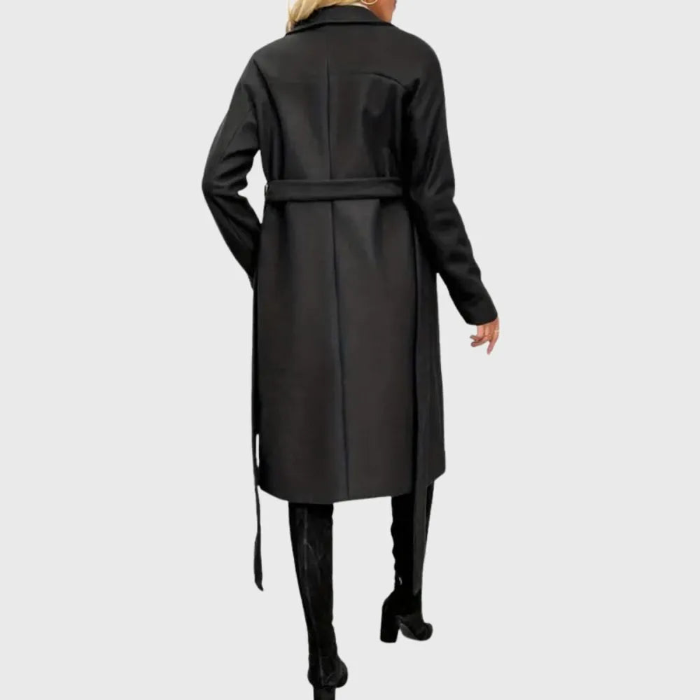 Alice lange trenchcoat voor dames met dubbele knoopsluiting en ceintuur