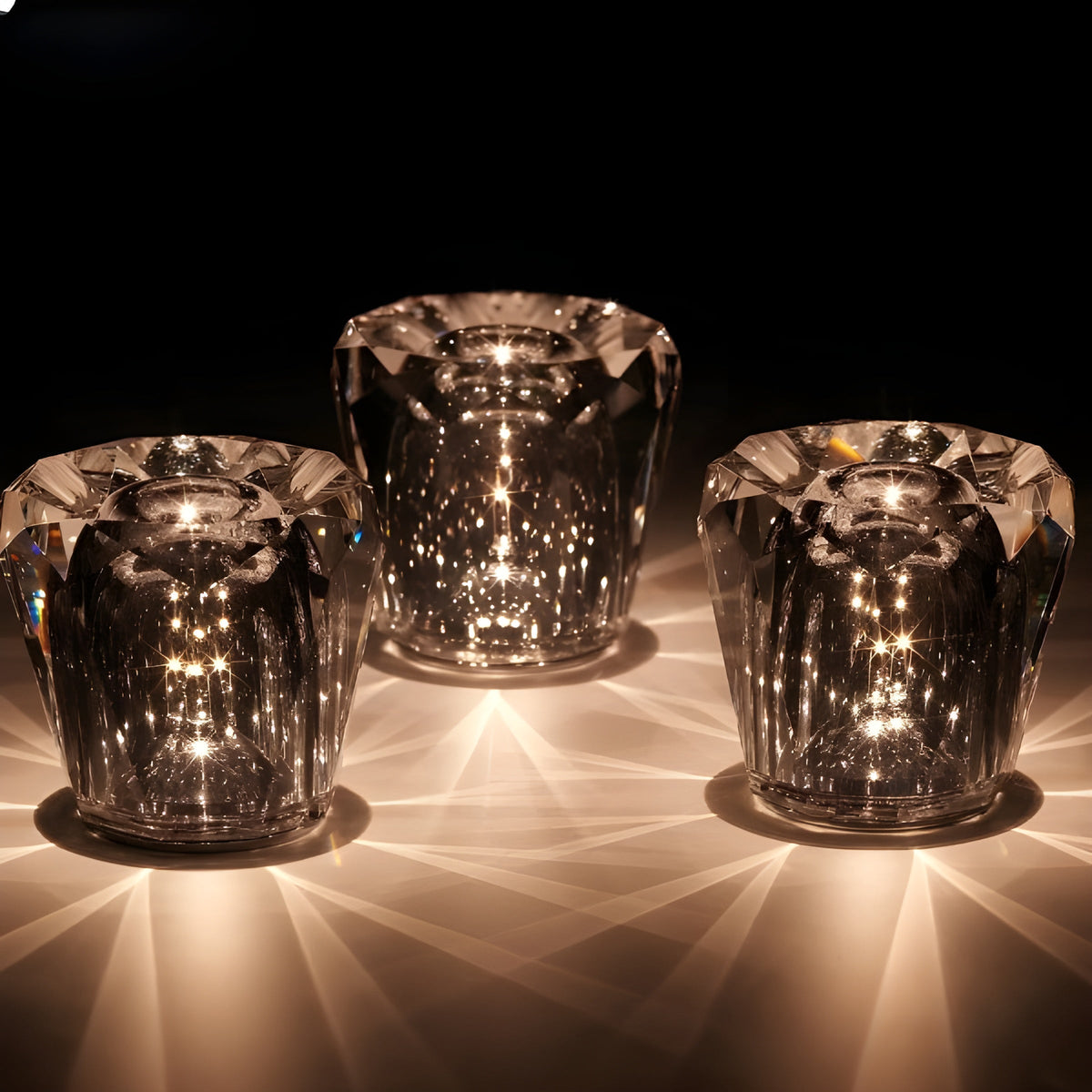 Oplaadbare kristallen tafellamp met diamantdesign – luxe editie