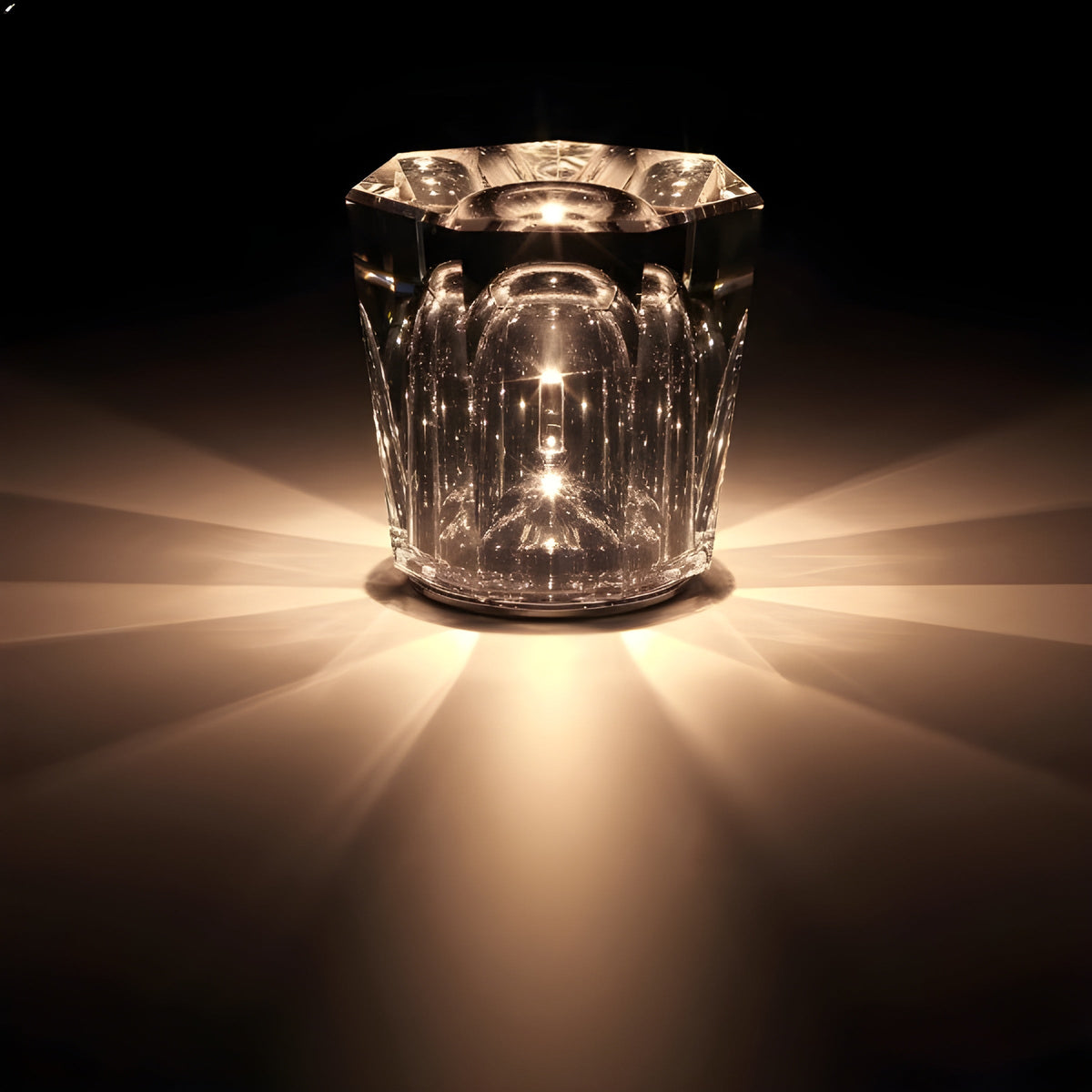 Oplaadbare kristallen tafellamp met diamantdesign – luxe editie