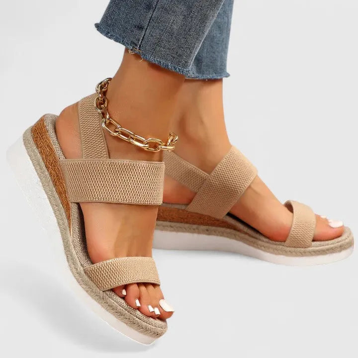 Amorette espadrillesandalen voor dames met plateauzool