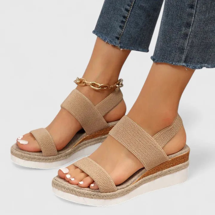 Amorette espadrillesandalen voor dames met plateauzool