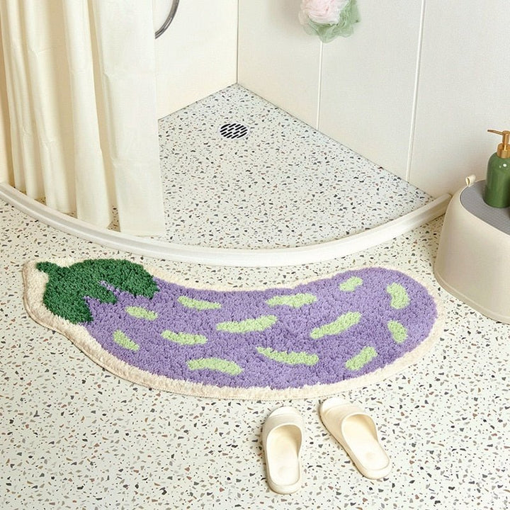 Antislip Badmat met Banaan- of Aubergine-Design - ZestPad