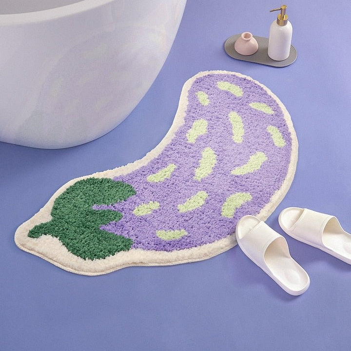 Antislip Badmat met Banaan- of Aubergine-Design - ZestPad