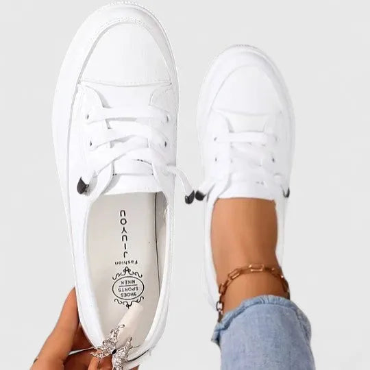 Aspen damesplateausneakers met vetersluiting