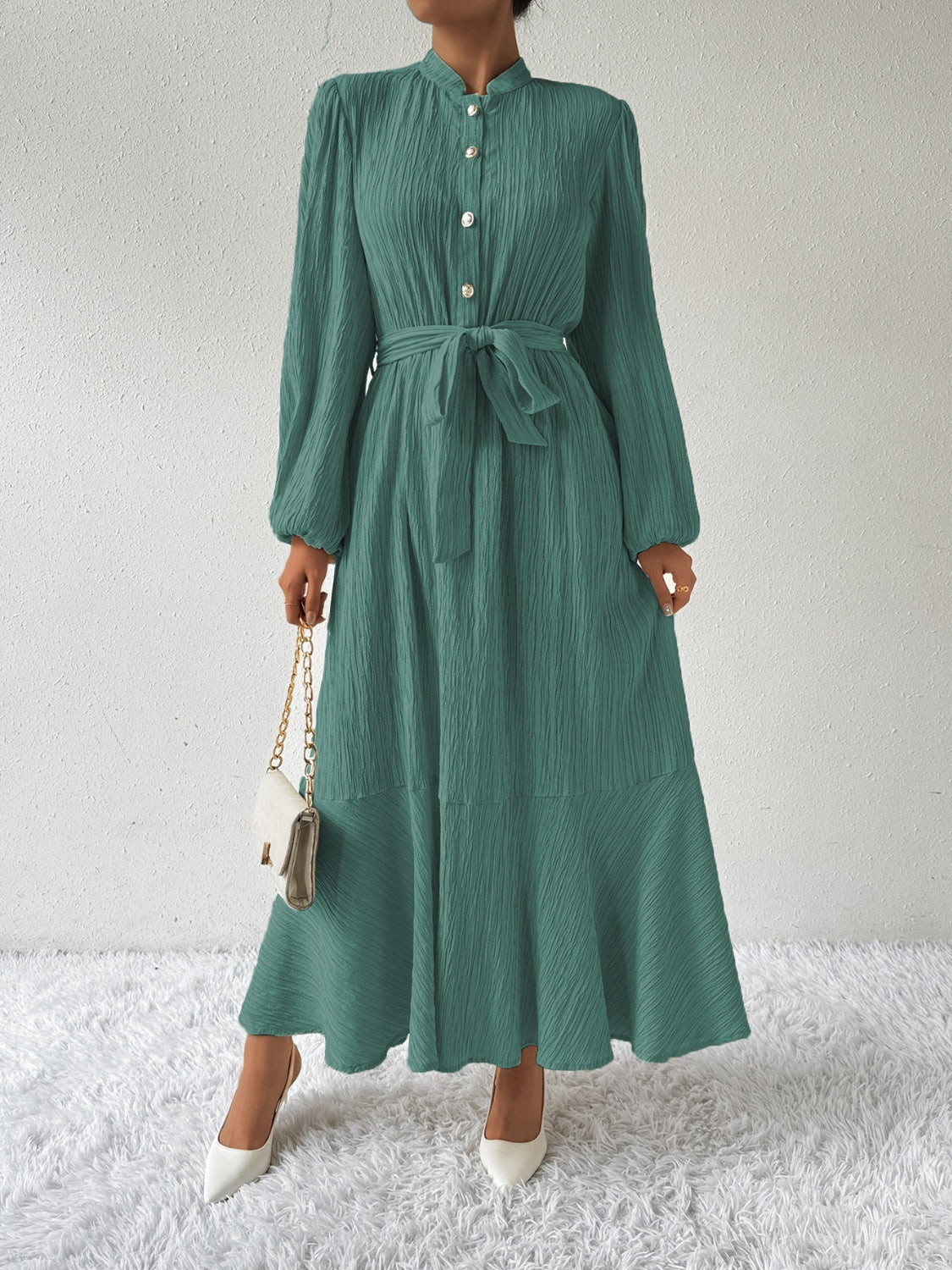 Stijlvolle Boho Maxi Jurk Met lange Mouwen