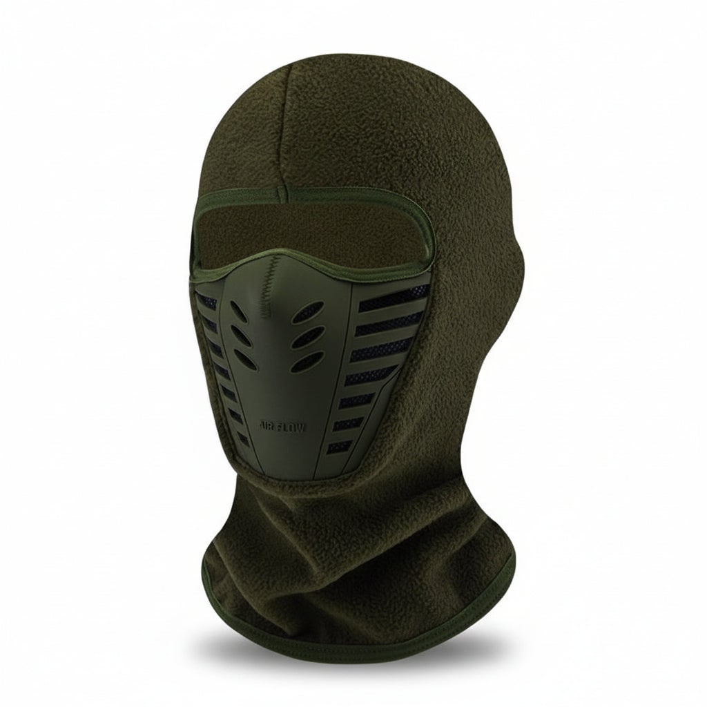 Bivakmuts met fleece en geïntegreerd rubberen ademmasker voor wintersport en buitenactiviteiten
