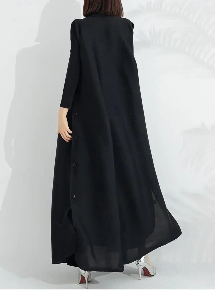 Elegante overjas met overslag en strikceintuur voor dames