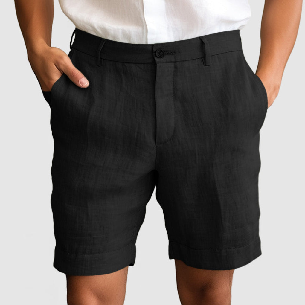 Comfortabele katoenen linnen shorts voor heren