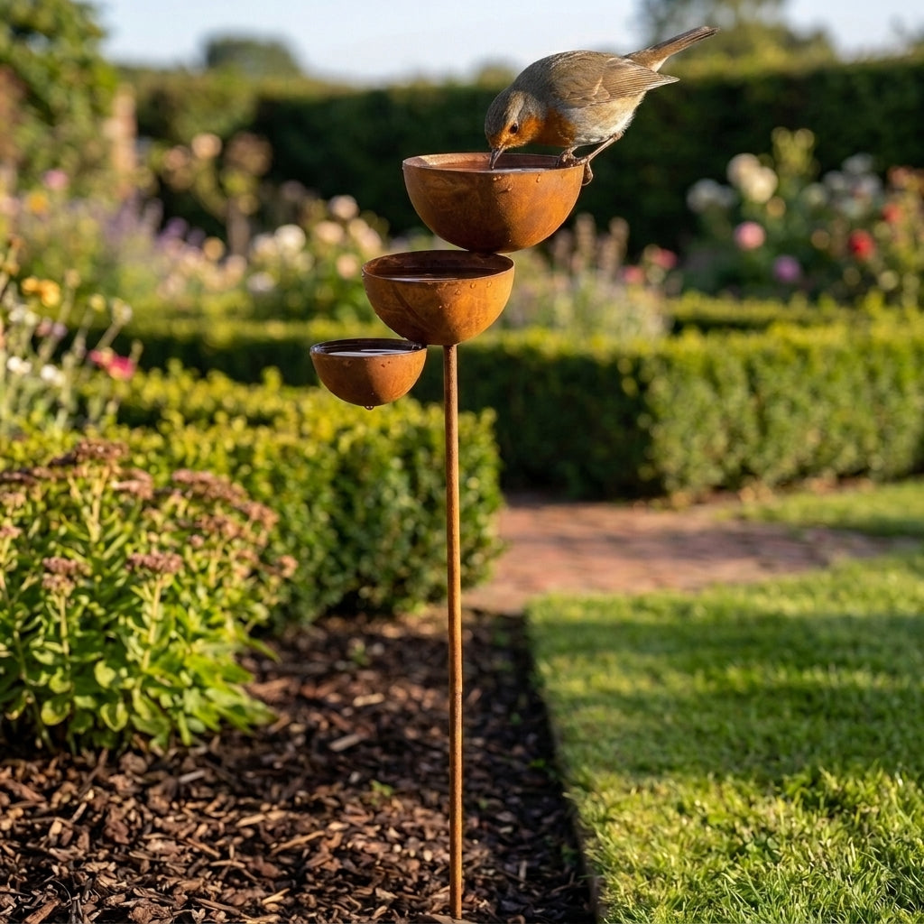 Driedelig vogelbad | Breng je tuin elke ochtend tot leven