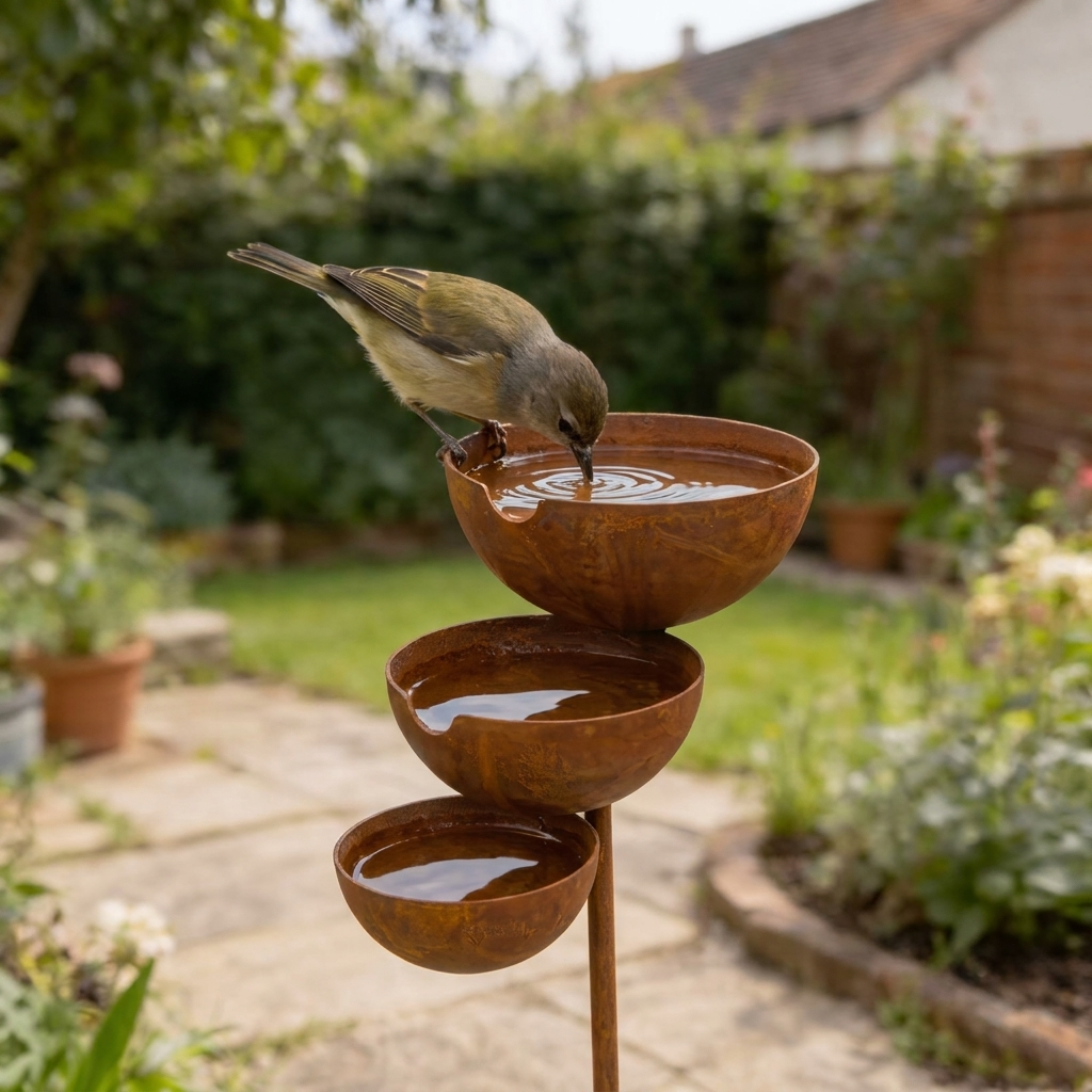 Driedelig vogelbad | Breng je tuin elke ochtend tot leven