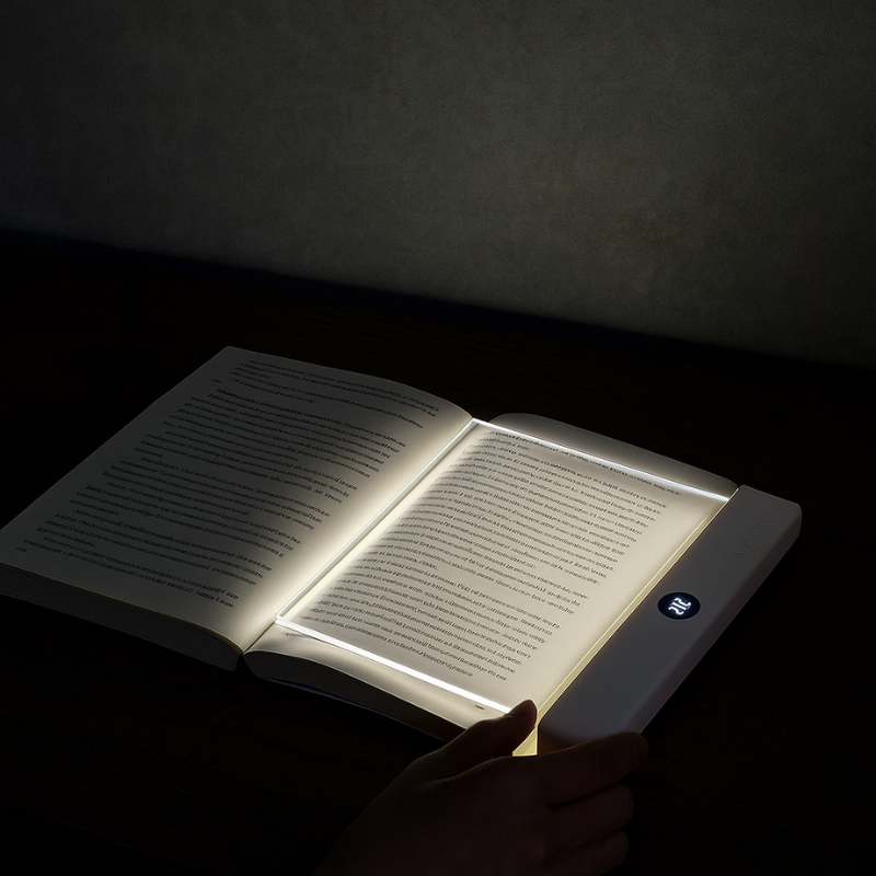 LED-leeslamppaneel voor lezen met digitaal display en plat ontwerp