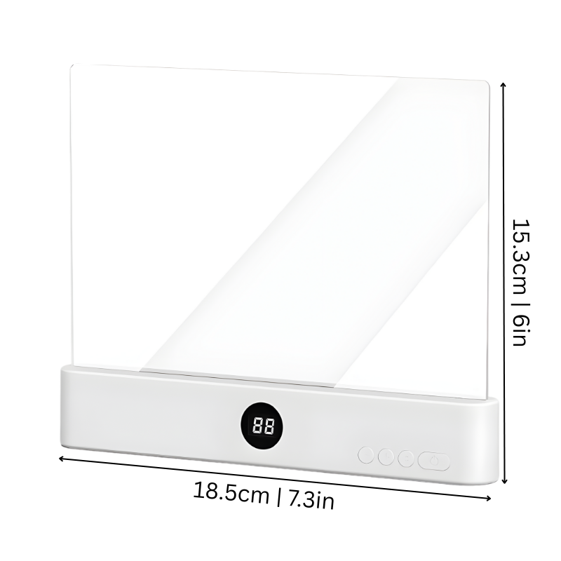 LED-leeslamppaneel voor lezen met digitaal display en plat ontwerp
