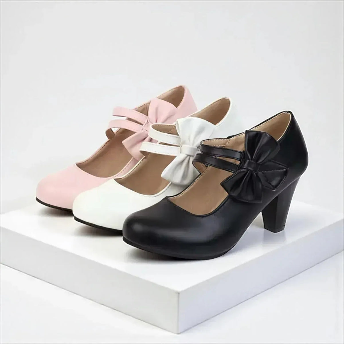 Briallen Mary Jane-pumps voor dames met blokhak