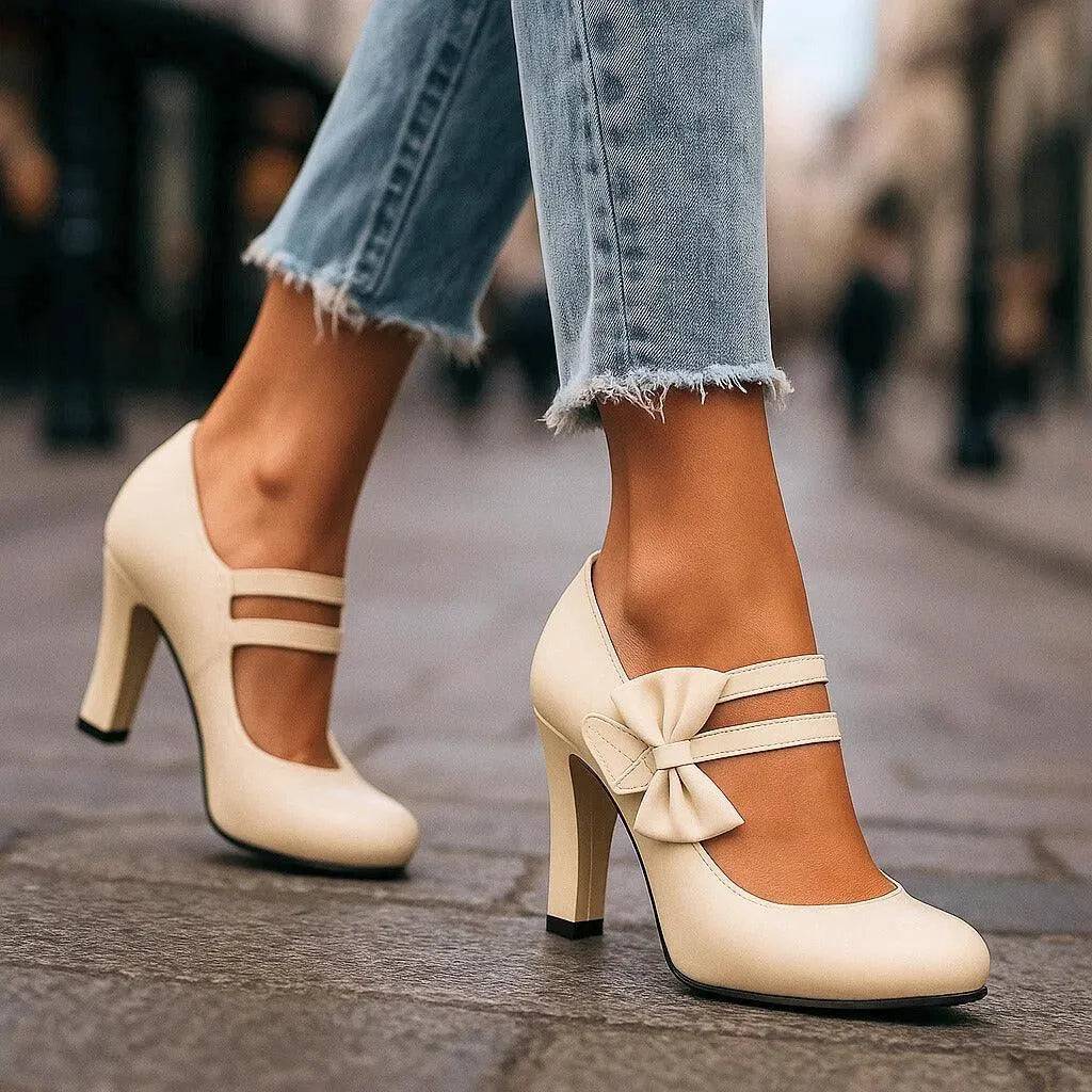 Briallen Mary Jane-pumps voor dames met blokhak