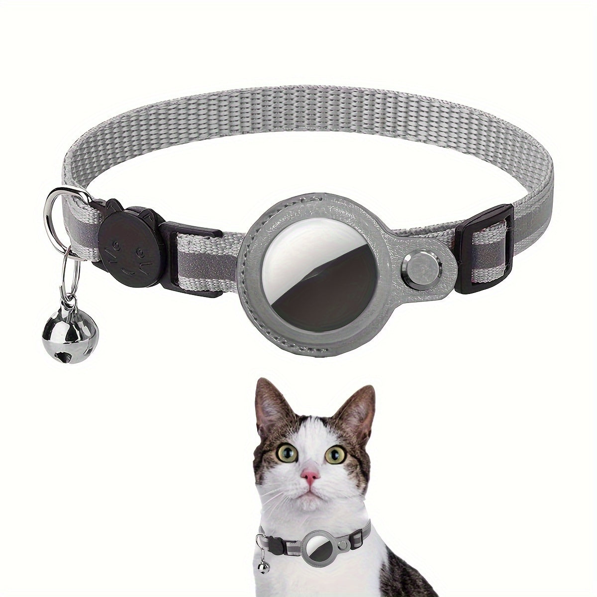 Reflecterende Kattenhalsband – Veiligheidssluiting en Belletje voor Extra Zichtbaarheid