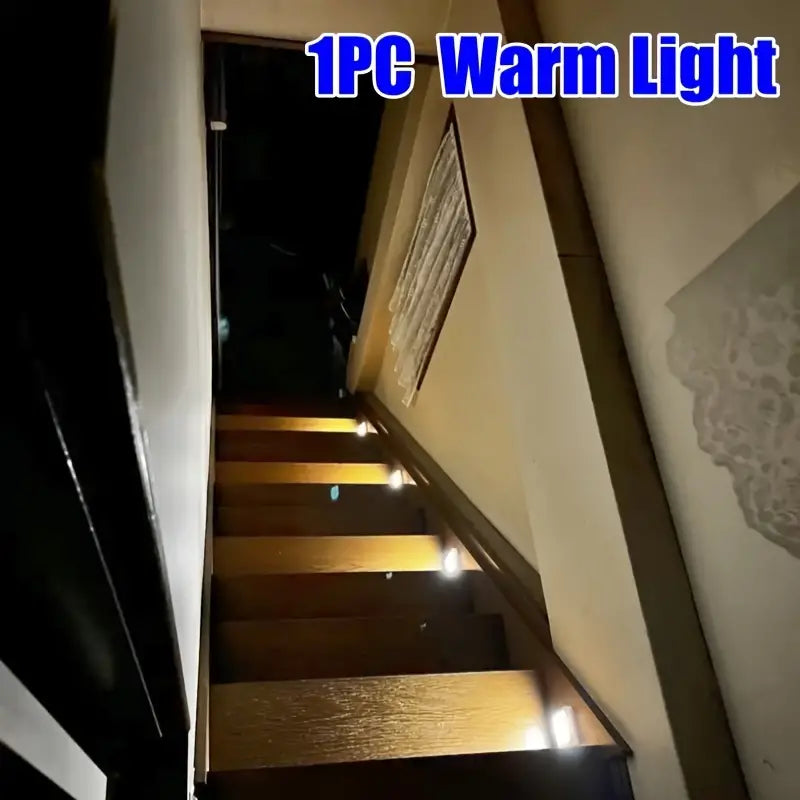jouwwinkelGlow 6-LED Bewegingssensor Licht – Draadloos Nachtlampje op Batterij voor Binnengebruik, Trap, Keuken & Kast