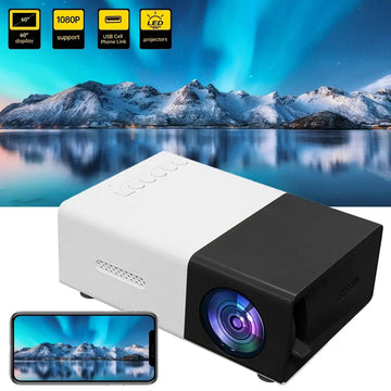 Compacte led-beamer met ingebouwde luidsprekers