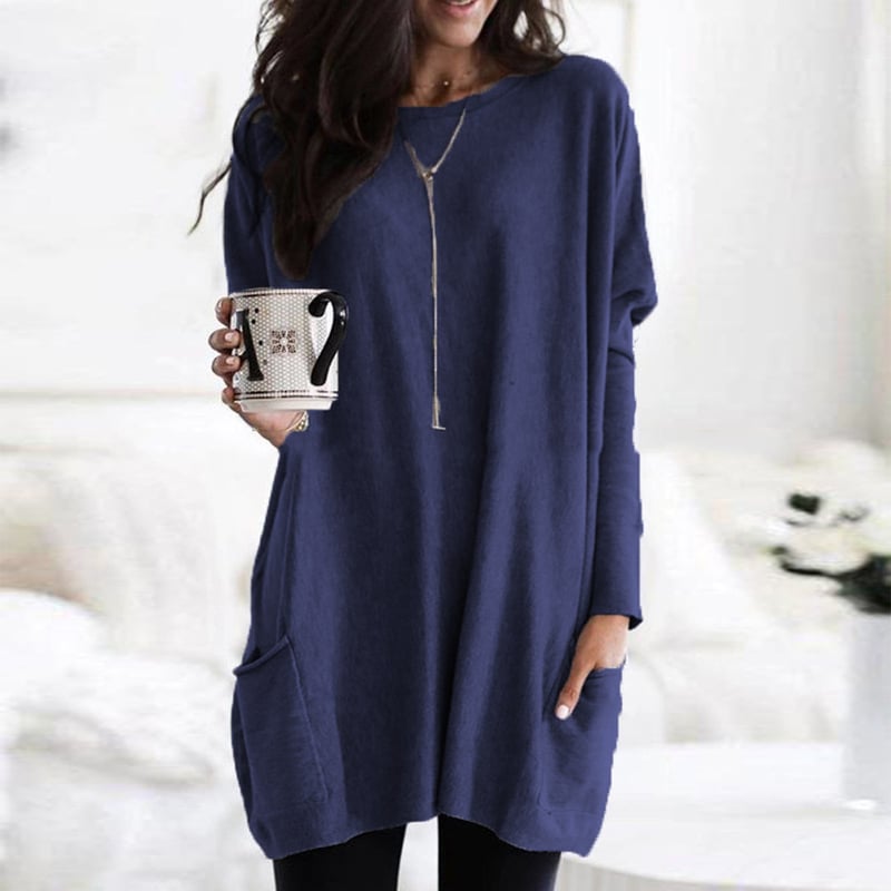 Comfortabele lange Sweater Met Zakken - Noa