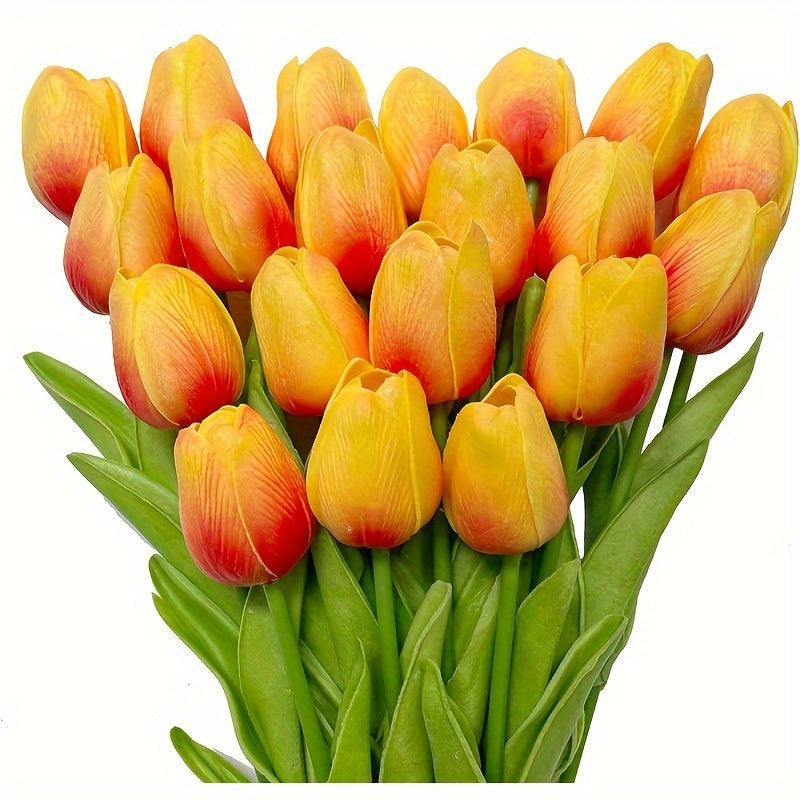 Set van 15 Realistische Kunsttulpen – Perfect voor Bruiloften, Feesten en Woondecoratie