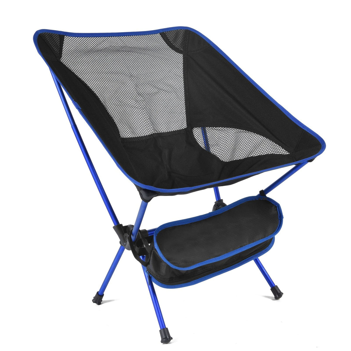 Campingstoel inklapbaar voor buiten met aluminium frame en ademend mesh, draagbare strandstoel