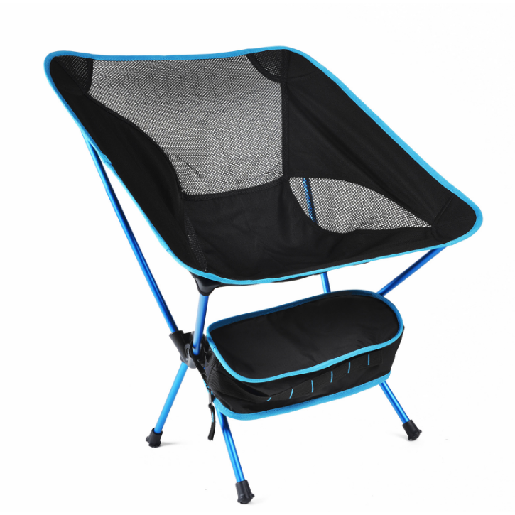 Campingstoel inklapbaar voor buiten met aluminium frame en ademend mesh, draagbare strandstoel