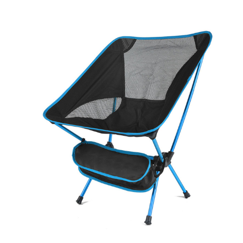 Campingstoel inklapbaar voor buiten met aluminium frame en ademend mesh, draagbare strandstoel