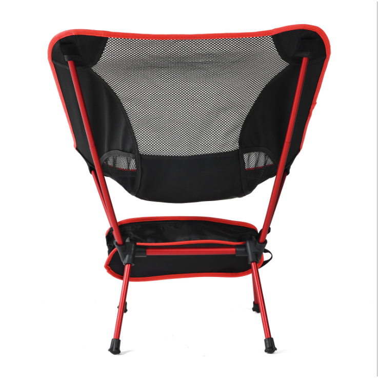 Campingstoel inklapbaar voor buiten met aluminium frame en ademend mesh, draagbare strandstoel