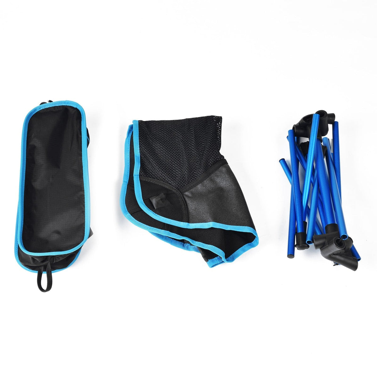 Campingstoel inklapbaar voor buiten met aluminium frame en ademend mesh, draagbare strandstoel