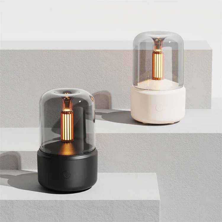 Aromadiffuser met flikkerend kaarslicht
