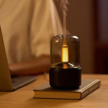 Aromadiffuser met flikkerend kaarslicht