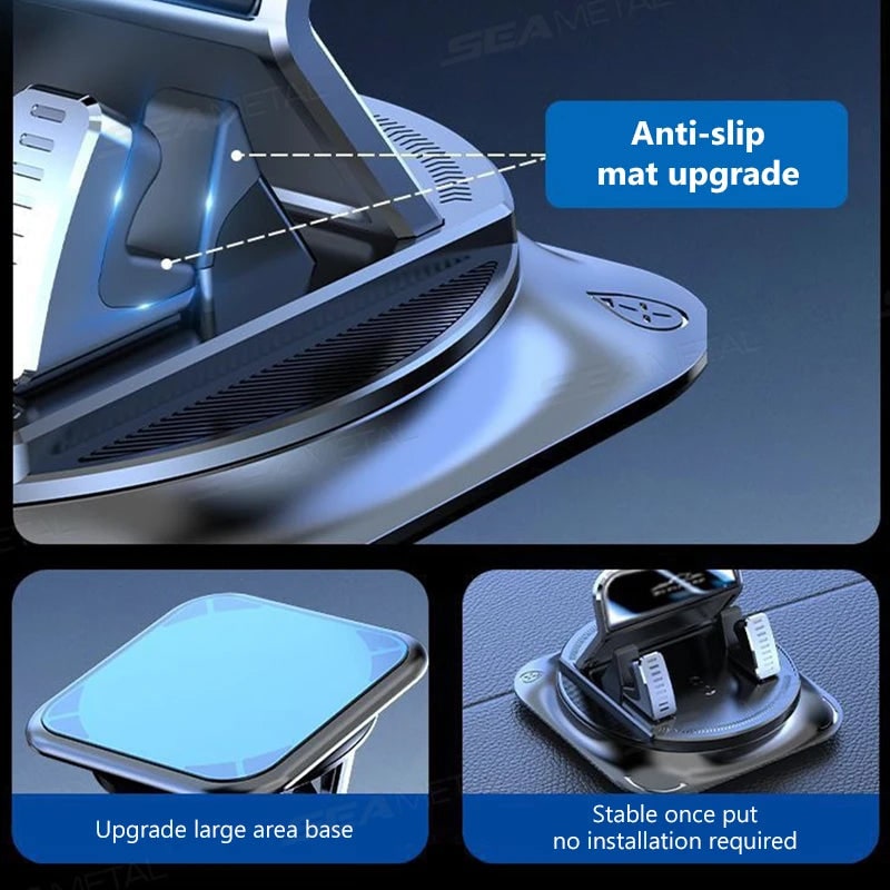Telefoonhouder voor in de auto met 360 graden rotatie, zuignap voor op het dashboard, universeel passend