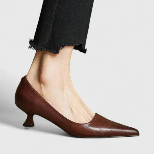 Carmela pumps met spitse neus en blokhak voor dames