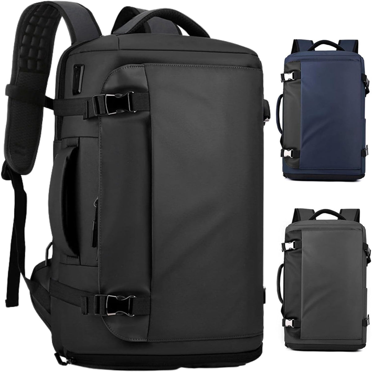Handbagage reisrugzak met antidiefstal verborgen vak, USB-oplaadpoort en waterbestendige stof