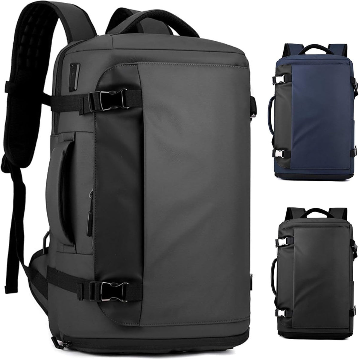 Handbagage reisrugzak met antidiefstal verborgen vak, USB-oplaadpoort en waterbestendige stof