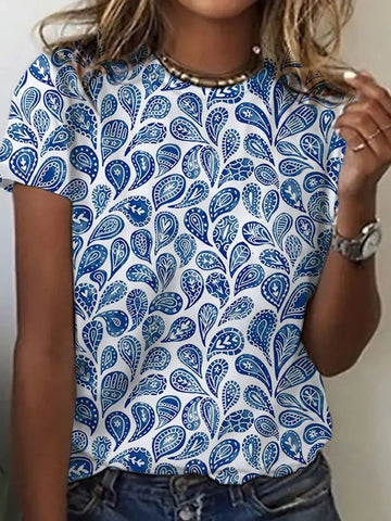 Luchtig T-shirt met subtiele print