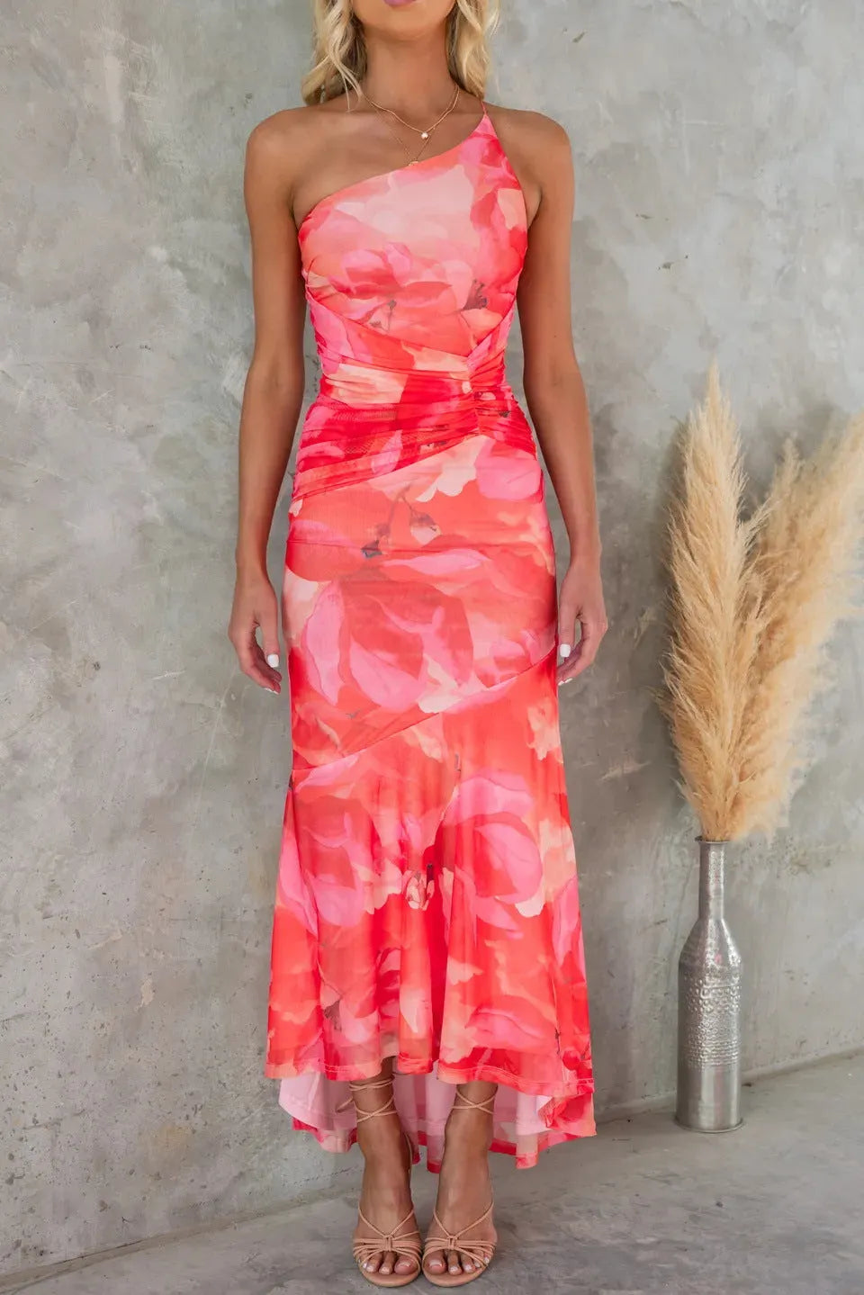Chandra strapless maxijurk met bloemenprint voor dames