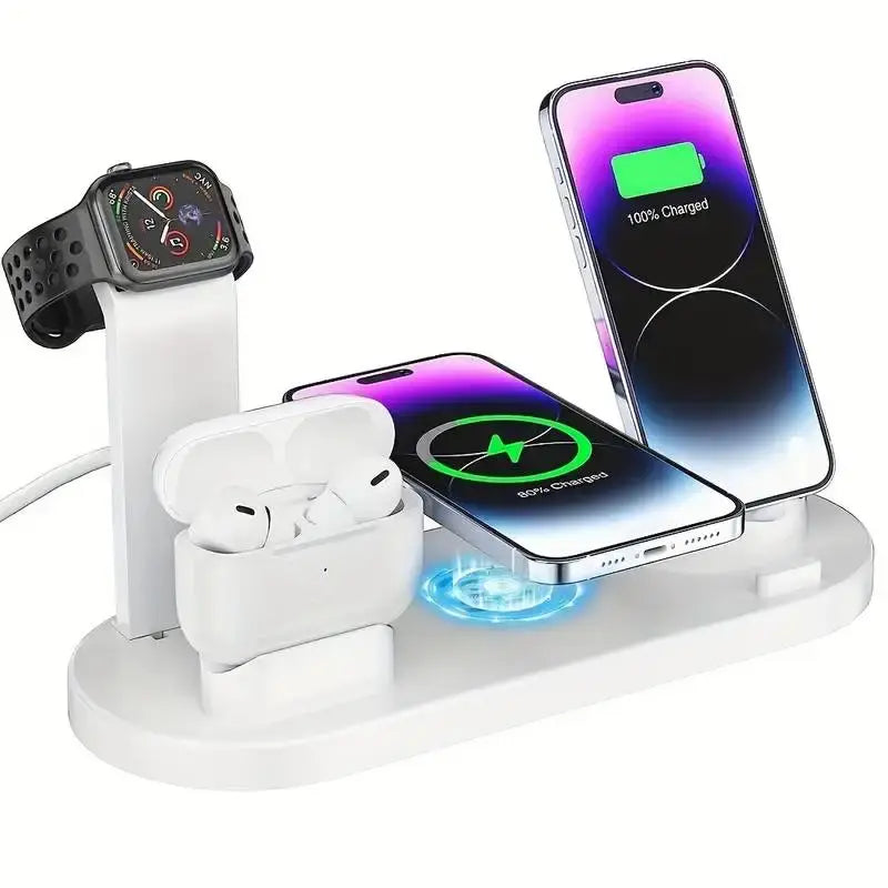 Draadloos oplaadstation voor telefoon, smartwatch en oordopjes