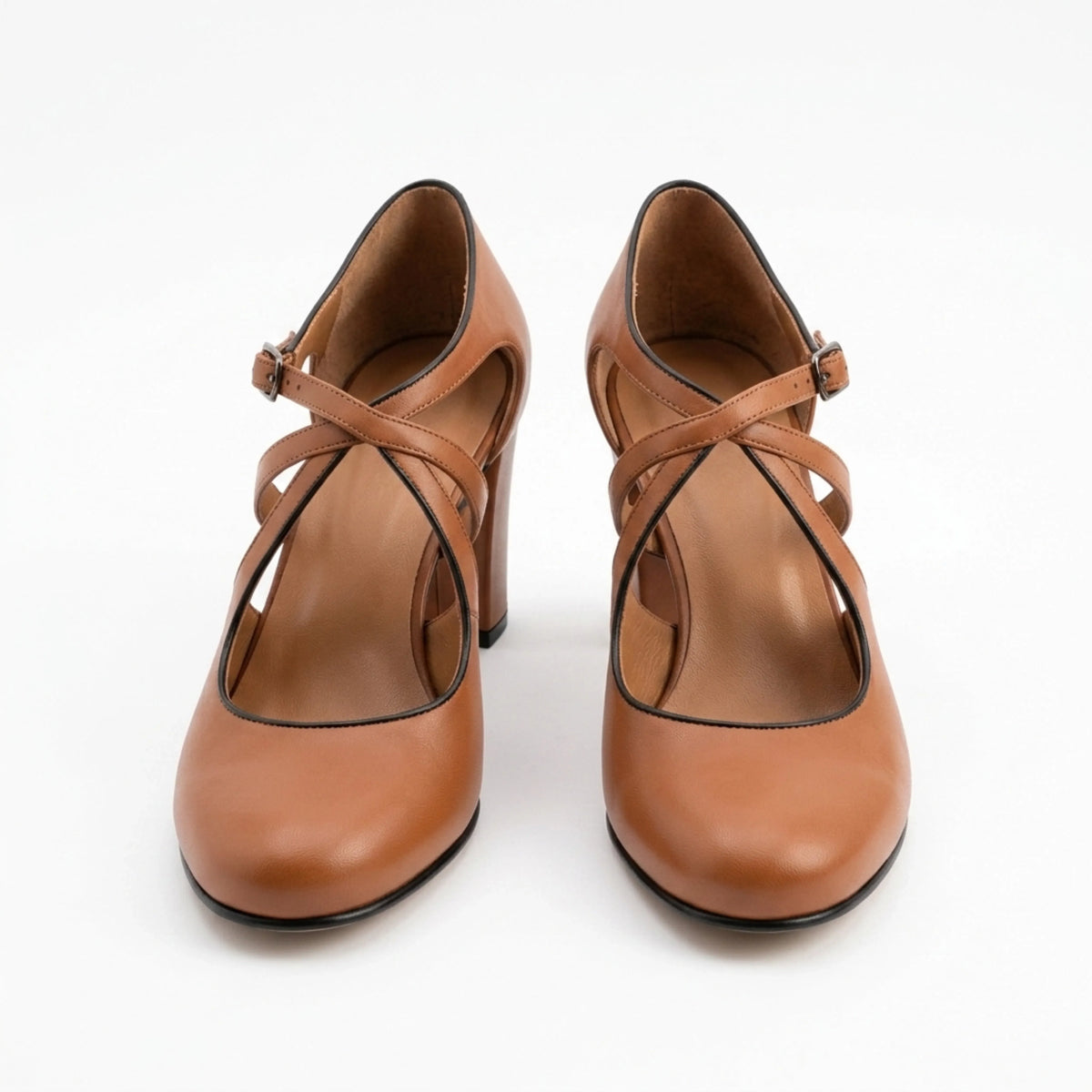 Charlotte Mary Jane-pumps met blokhak voor dames