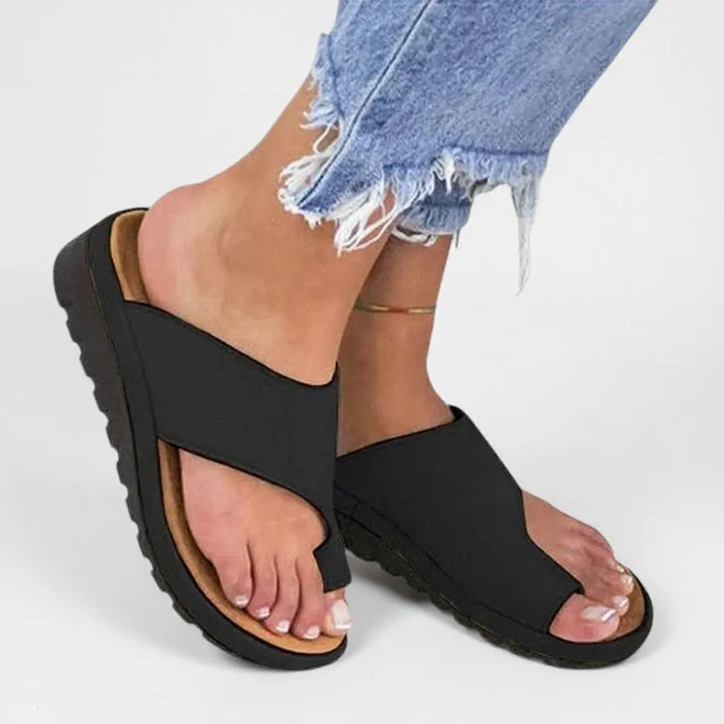 Cleo damesplateausandalen met open neus