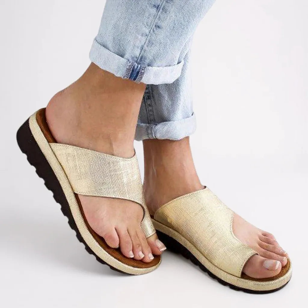 Cleo damesplateausandalen met open neus